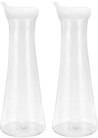 sourcing map 1100ml(37.2 Oz) Acrylic Water Carafes with Lid, Juice Pitcher Water Jug, Wine Beverage Container for Water Juice Tea