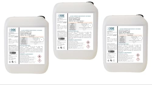 5LX3 d’Alcool Isopropylique 99,9% extra pur - Fabriqué en France- Isopropanol liquide IPA parfait comme solvant, nettoyant et dégraissant EP/USP GRADE (3)