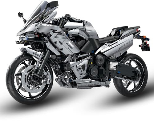 Pasyru Technik Motorrad Bausteine Set, 2156 Teile 1:5 Technik Rennen Motorrad Bausteine Bauset, MOC Klemmbausteine Supermotorrad Modell für Teenager Erwachsene, Kompatibel mit Andere Marken