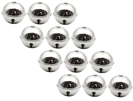ORFOFE 12stücke Teiliges Silberne Weihnachtsglocken Handliche Metallglöckchen Zum Basteln DIY Anhänger Für Schlüsselanhänger Und Festliche Weihnachtsdekoration