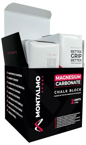 MONTALMO Blocs de magnésium pour escalade, crossfit, callisthénie, haltérophilie, pole dance, padel, kettlebell, fitness, entraînement sportif | Chalk Block | Craie magnétique pour les mains