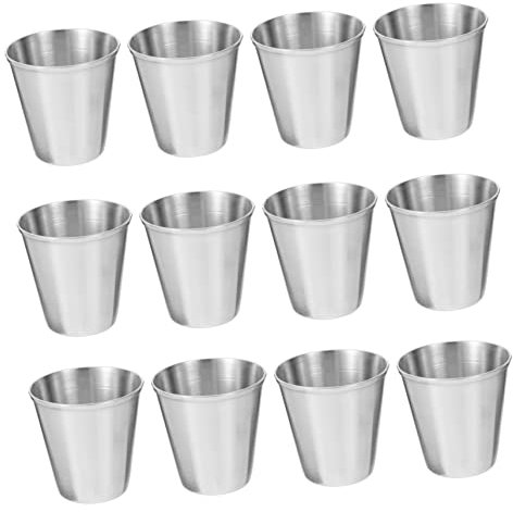 iplusmile 12stücke Tragbarer Schnapsbecher Aus Spirituosenbecher Weinbecher Soßenhalter Rostfrei Und Bruchsicher