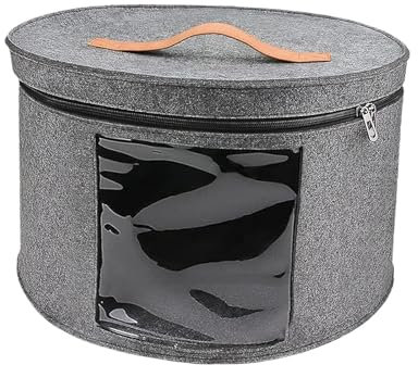 KESOTO Estuche para Guardar Sombreros para Hombres Y Mujeres, Sombrerera para Viajes Y Oficina, Gris, Individual