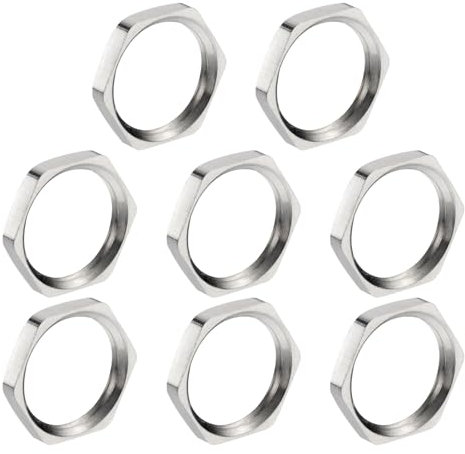 QUARKZMAN 8pz Dado Esagonale per Raccordo a Tubo in Ottone, Dado Esagonale NPT1/4 Filettatura Femmina in Ottone Nichelato per Idraulica Fissa, Idropulitrice e Pulitore per Sottoscocca