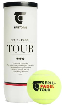 TRETORN Pelotas de pádel Series+ Tour (Paquete de 3)