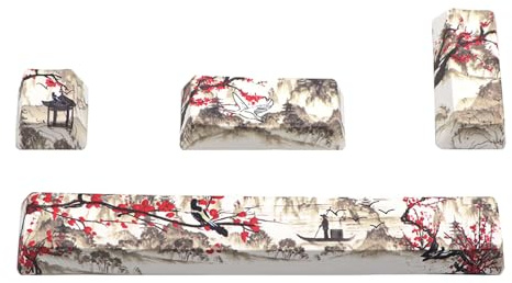 Tasti di ricambio per tastiera meccanica PBT a 5 lati con 4 tasti da 6,25 u, con barra spaziatrice