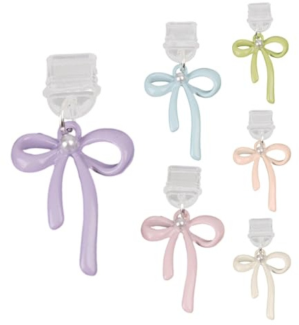 Dust Plugs - Type C Port Dust Plug Covers, Earphone Pvc Dust Plug, Bow Charging Port Protector 6 Pieces Plug Cover,Zinc Alloy Protective Cellphone Charm Tiny Phone Decor, For Women & Men a