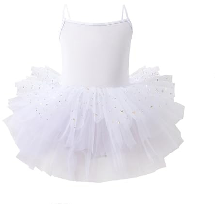 Generico Bambina Tutu Danza Classica Abito Balletto Ragazze Senza Maniche Cotone Leotard Body per Danza tutù da Balletto Leotard Vestito Ginnastica Senza Maniche per Ragazze