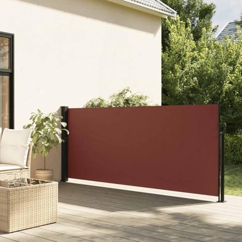 Canditree Store Latéral Rétractable, Auvent Latéral Extensible, Paravent Exterieur Brise Vue pour Balcon, Terrasse et Jardin (Marron)