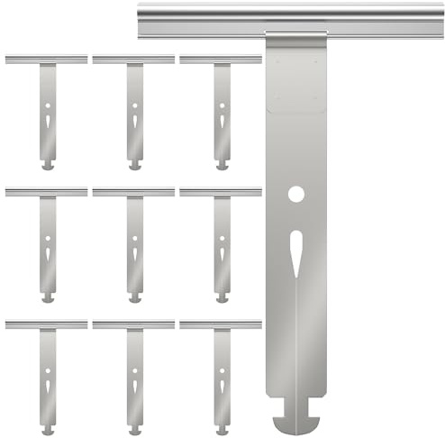 ipow Lot de 10 Attache Tablier Souple Volet Roulant en Métal,Universel Ressort de Suspension pour Fixation de Lame du Volet Roulant Électrique/Manuel/Solaire,Accroche et Crochet Compatible avec Somfy