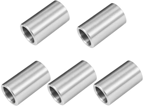 Jerhyun 5 Stück Distanzhülsen Abstandshalter Edelstahl, 12mm IDx16mm ODx30mm L Edelstahl Distanzhülsen, Runde Säulen Abstandshalter für Bauwesen Andere Mechanische Lndustrien(Φ12*16 * 30)