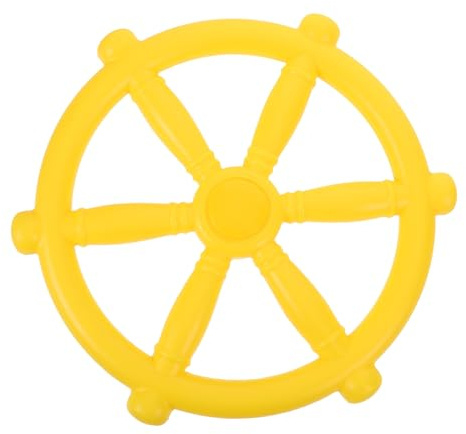 ORFOFE Outdoor Steering Wheel for Playhouse Plastic Pirate Ship Wheel with Quick Mount for Treehouse Climbing Frame Backyard Playground Accessories