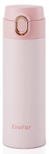 Evofar Gourde Isotherme 500ML, Bouteille Isotherme Étanche avec Verrou de Sécurité Anti-Fuite, Gourde Inox sans BPA, Gourde Sport pour Bureau, Gym, Voyage