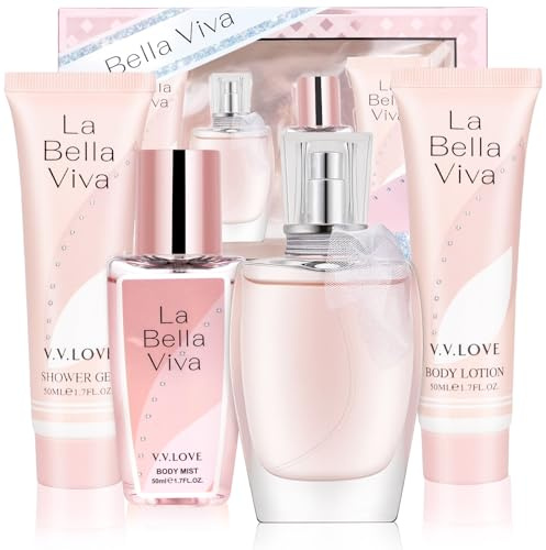 Coffret Cadeau Femme,Coffret Beauté Femme :Parfum,Eau de Toilette, Gel Douche, Lait pour le Corps | Cadeaux de Noël, Anniversaires, Pour Votre mère, Votre Petite Amie, Vos Collègues