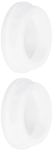 TA-VIGOR Silicone Hole Plug, Waterproof Rubber Stoppers Button Plugs, Round Bungs Hole Sealing Cover Tube Pipe End Caps for 50mm / 1.97 Holes Bottle Pipes, White 2 pcs
