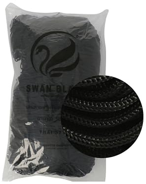 Fili & filati Cordino Swan Black in Polipropilene per Uncinetto, 500g, 450m, Diametro 2mm, Sistema Antiingarbugliamento (Nero - 55, 500g)