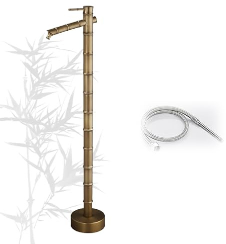 Generico Colonna d'Acqua Verticale autoportante per Giardino - Rubinetto antigelo per Esterni, Fontana Decorativa per Patio e Giardino (105 cm)