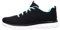Skechers Graceful Get Connected, Sneaker Donna, Black Mesh Turquoise Trim, 41 EU