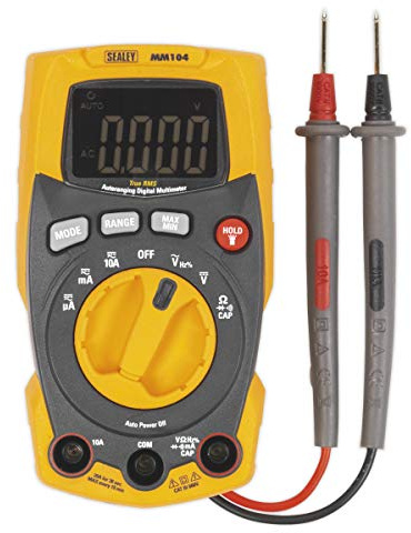 Sealey MM104 Professional Auto-Ranging Digital Multimeter, Multicoloured
