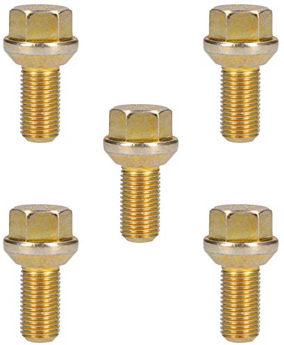 Boulons de roue de remplacement M14 x 1,5 coniques pour moyeux de remorque, paquet de 5