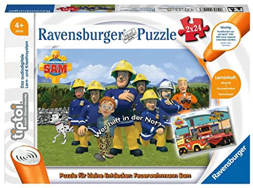 Ravensburger tiptoi 00046 Puzzle für kleine Entdecker: Feuerwehrmann Sam - 2x24 Teile Puzzle von Ravensburger ab 4 Jahren