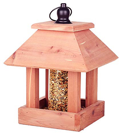 Vogelfuttersilo-Bausatz, Vogelhaus Futterstation, Wilde Vogelzufuhr für draußen, großer hängender Vogelhaus-Feeder, mit Getreidespeicher (Kapazität 0,5 kg)