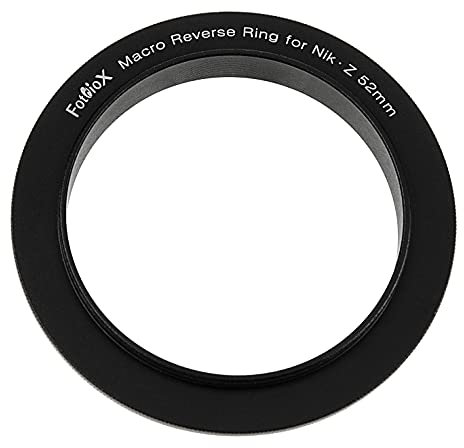 Fotodiox Macro Reverse Ring Compatible with 52mm Filter Thread to Nikon Z-Mount Cameras - For Reverse Mounting Lenses