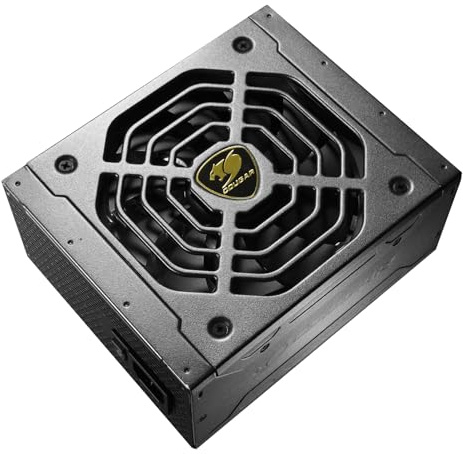 COUGAR Gaming | Alimentation PC Gaming | GEX1050 80 Plus Gold 1050 Watts - Bloc d'alimentation de Haute qualité - Ventilateur Silencieux - Bloc modulaire - Durable - Certifié 80Plus Gold