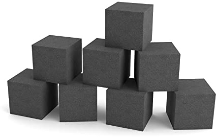 PolySound® Akustikabsorber Blox Set 8 Elemente - 19 x 19 x 19cm Akustikschaumstoff Würfel Absorber