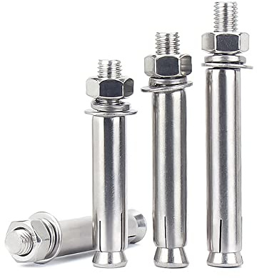 Lot de 2 vis d'expansion M14 x 100 mm en acier inoxydable 304