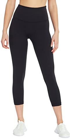 Balance Collection Womens Easy High Rise Capri Leggings, Black, X-Large US