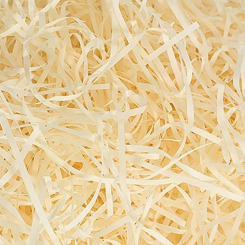 HXJDAM 150g Champagne Shredded Tissue Paper, Champagne Shredded Paper for Gift Boxes, Soft to the Touch, Ideal Gift Packaging Filler and Hamper Filling