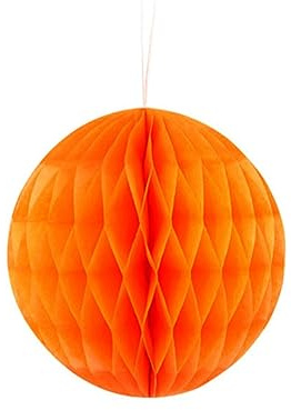 Lanterna a sfera di carta a nido d'ape Matrimonio Decorazione di compleanno per bambini Doccia Palla a nido d'ape Decorazione a sfera di fiori-Arancione,4 pollici