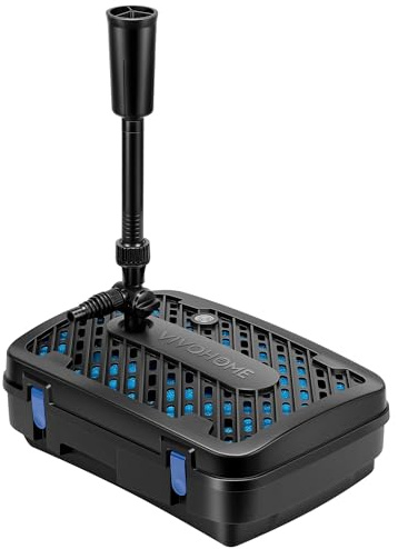 VIVOHOME All-in-One Pond Filter Fountain System Kits, 790 GPH Submersible Water Pump for Ponds up to 1320 Gallons
