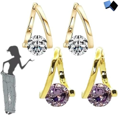 Prokeng Earrings,Prokeng Lymphvity Magnetic Therapy Earrings,Prokeng Lymphvity Earrings,Prokeng Lymphvity MagneTherapy Germanium Earrings,Lymphatic Magnetotherapy Germanium Earrings (Gold+Purple)