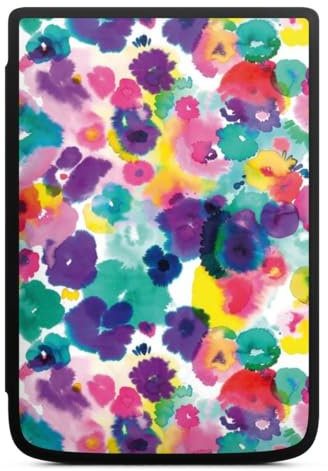 DeinDesign Coque pour liseuse Compatible avec Vivlio Touch HD Plus Etui pour liseuse Protection pour liseuse Aquarelle Fleurs Abstrait