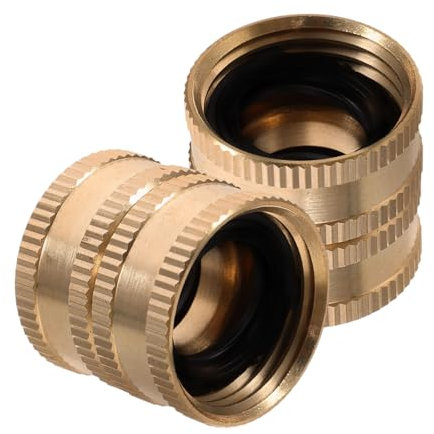 Kisangel 2stücke Messing Garten Schlauchadapter Mutterverbinder Schlauchkupplung Verschleißfest Aus Langlebigem Messing Sicher Dicht Garten Wasserschlauch Reparatur Zubehör