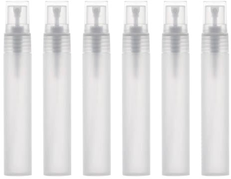 Aidqxbaoer 6 Piezas portátiles de plástico botella 5ml，mini botellas de muestra de perfume,5ml Botella pulverizadora transparente reutilizable，Botella de Spray rellenable Vacío Pequeña