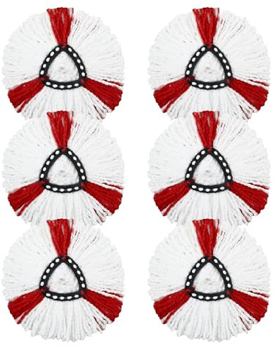 6 Pezzi per Mocio Vileda,Parti di Ricambio per Mocio per Vileda Turbo,Compatibile con Vileda Turbo 2in1 Mop,Adatto a diversi tipi di pavimenti, facile da pulire