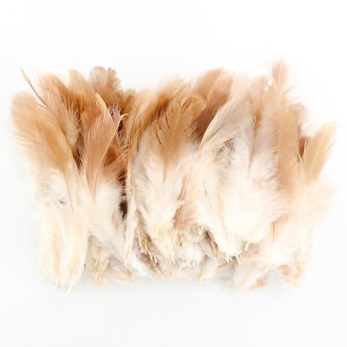 Cretvestsar 200Pcs Natural Feathers Pheasant Feathers 5-8cm DIY Decorations Crafts Feathers Bulk Chicken Feather for Hats Earring Dream Catcher Activities Project Wedding Party Cosply Props Home Decor