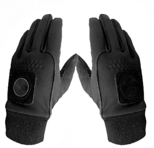 LUOKEKE Golfhandschuhe 1 Paar Winter kaltes Wetter warme Golfhandschuhe Männer mit Kugelmarker Griff Winddicht wasserdichte Fäustlinge Golf Golfhandschuhe Damen(S)
