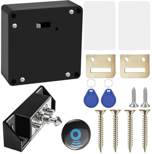 BAIFULAI Serratura intelligente per armadio, Smart Lock, apertura elettronica per carte RFID, serratura invisibile, sensore di scheda IC cassetto per fabbriche, librerie di sauna e uffici armadietto