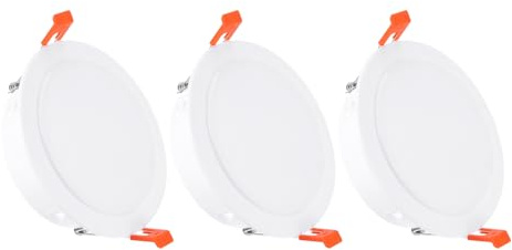 PATIKIL 3Pack Placa De Cubierta De Techo De 5.2 Con Resorte Tapa Blanco | Panel Decorativo Para Empotrar Luz, Adecuado Para Agujeros Redondos De 4.2-4.9 En Techos De Vidrio