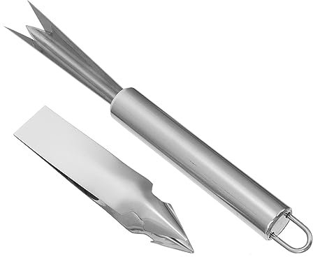 FUNOMOCYA 6 Piezas Pelador de Piña Inoxidable de Incluye Cuchillo Pelar y Extractor de Ojos Herramienta de Cocina Práctica y Duradera