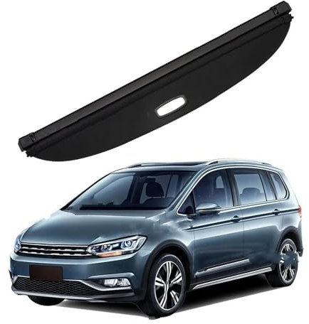 Laderaumabdeckung Für VW Für Touran 2006-2015 Auto-Innenraum-Kofferraum-Laderaum-Gepäck-Abdeckung Sicherheits-Schattenschild-Vorhang Einziehbare Laderaum-Abdeckung Frachtabdeckungen(Leather)