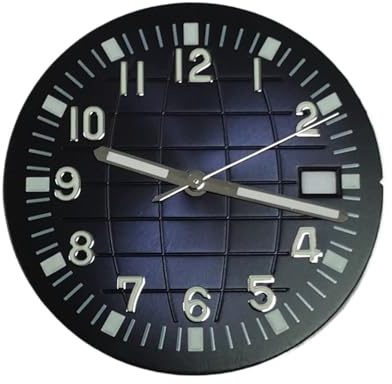RNSZKIPJ Los accesorios del reloj se pueden instalar para movimiento NH35/36/4R/7S, esfera de 32 mm, patrón de granada, literal / puntero luminoso verde, Aguja negra y morada, talla única