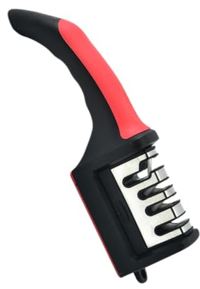 BEBEMOKO Affilacoltelli Manuale Portatile Fasi con Antiscivolo per Appendere Affilatura Precisa per Cucina e Forbici Design Compatto e Leggero per Uso