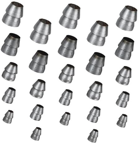 LIFKOME 25 pièces Kit de Cales Rondes Acier pour Manche de Marteau et Hache Coins de Renfort Légers et Compacts pour Outils de Réparation et Bricolage
