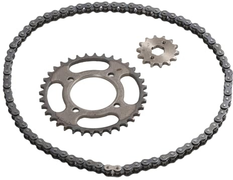 420 14T 36T - Kit di ricambio per ruota dentata anteriore posteriore, catena di trasmissione in lega di acciaio-alluminio con catena a 76 maglie per