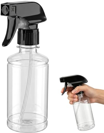 Admygo 250ml Spray Bottle, Empty Refillable Plastic Spray Bottle with Adjustable Nozzle, Fine Mist & Leak Proof Water Spray Bottle for Hair, Cleaning, Plant & Gardening (1 Pack)